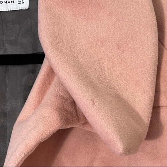 Zara Woman pink swing coat one button wool blend size small - Picture 13 of 13